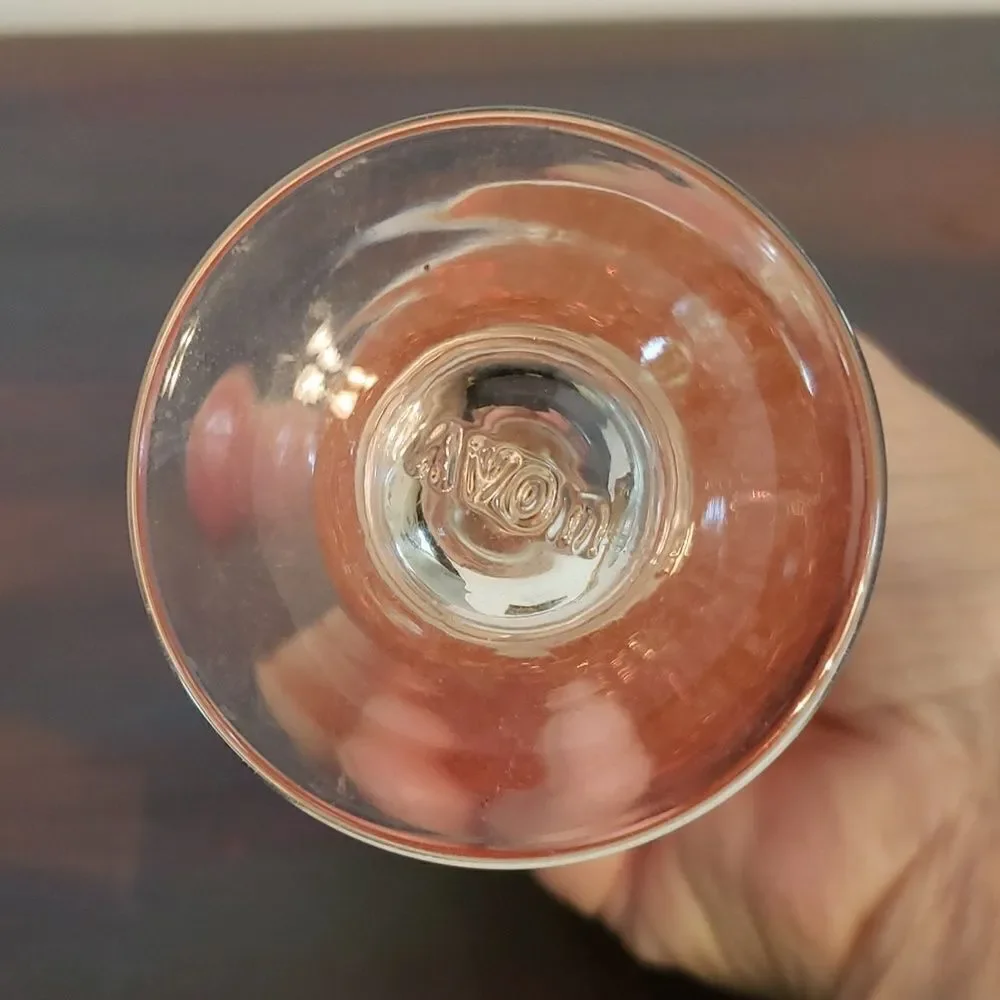 Vintage Avon SPARKLING SWIRL Red Transparent Candle & Goblet Holder